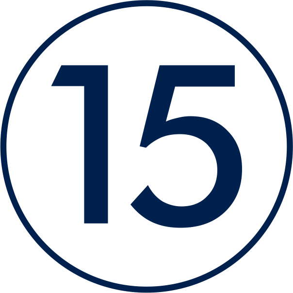 15 i cirkel